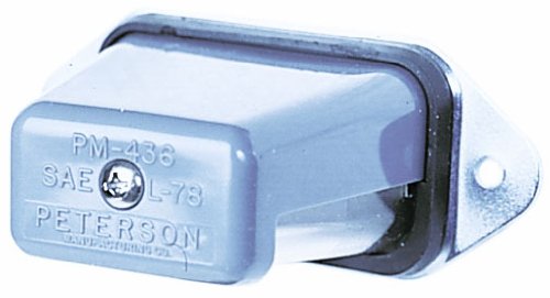 Peterson 436 Clear Vibar License Light with Grey Poly Mounting Bracket